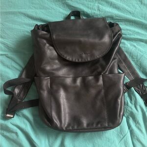 Universal Thread Black Faux Leather Backpack
